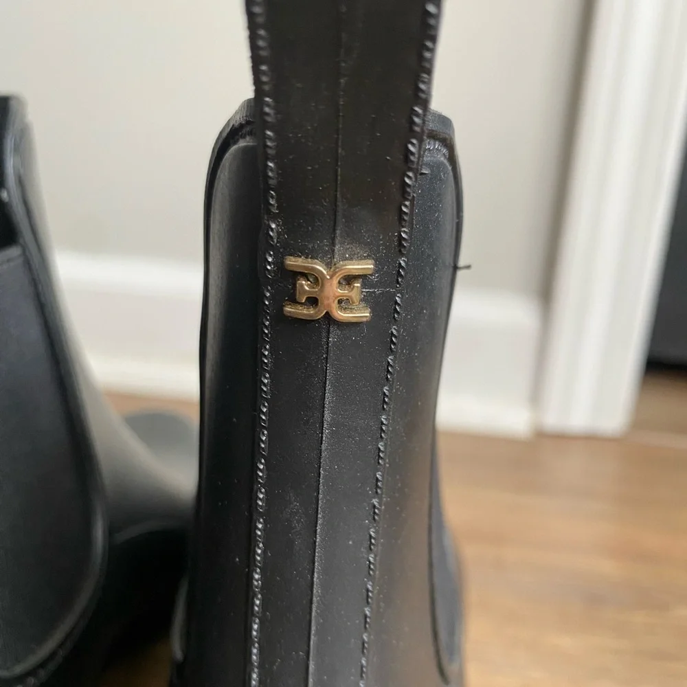 Sam Edelman Black Ankle Rain Boots-Size 11